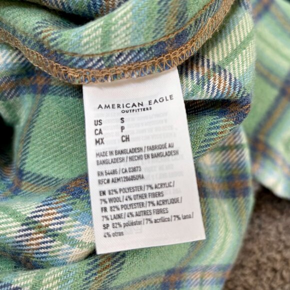 American Eagle - Button Down Shirt - Plaid - Women's Size: Small - Picture 4 of 4